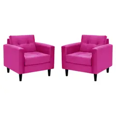BODEVIR - Set De Sillones Retro 1 Cuerpo Felpa