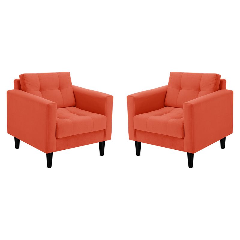 BODEVIR - Set De Sillones Retro 1 Cuerpo Felpa