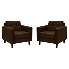 BODEVIR - Set De Sillones Retro 1 Cuerpo Felpa