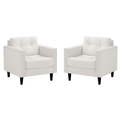 Set de sillones retro 1C felpa crudo