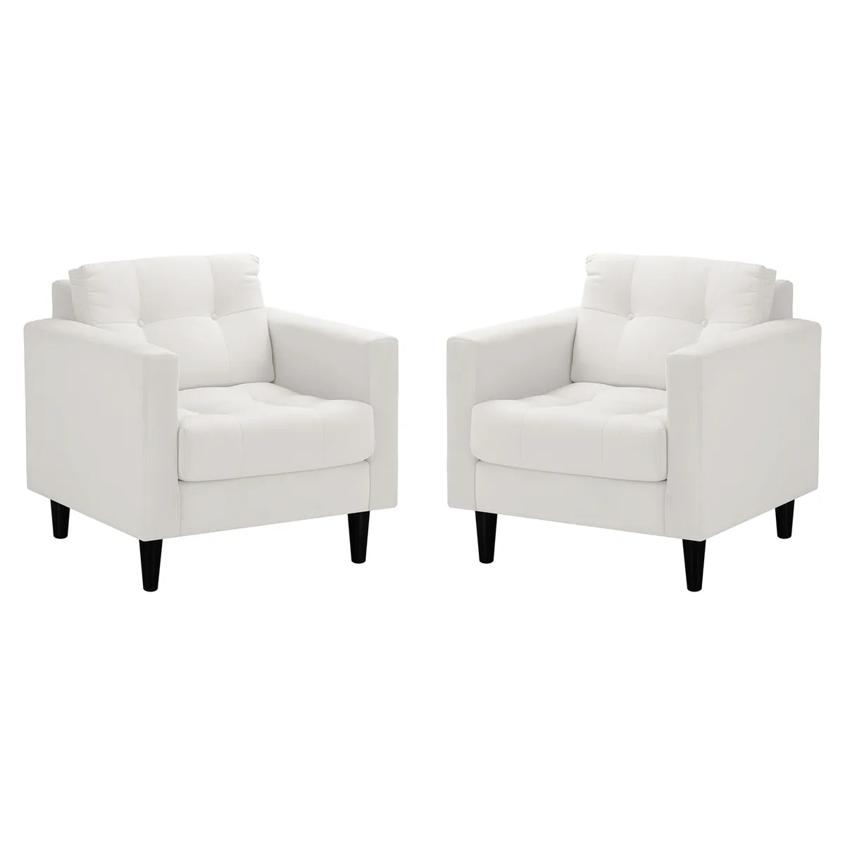 BODEVIR - Set de Sillones 1 cuerpo Retro 87x84x78 cm Crudo