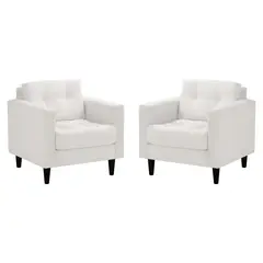 BODEVIR - Set de Sillones 1 cuerpo Retro 87x84x78 cm Crudo