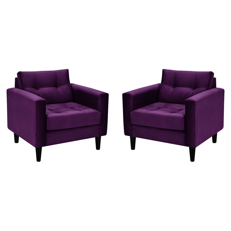BODEVIR - Set de Sillones 1 cuerpo Retro 87x84x78 cm Morado