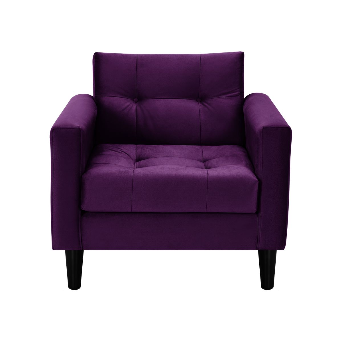 BODEVIR - Set de Sillones 1 cuerpo Retro 87x84x78 cm Morado