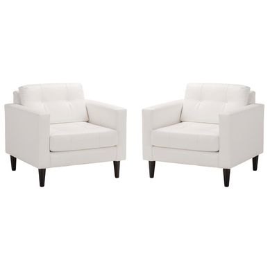 Set de sillones retro 1C PU blanco