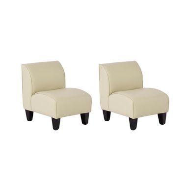 Set 2 poltronas 55x50x75 cm beige