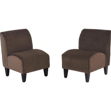 Set 2 poltronas 55x50x75 cm chocolate