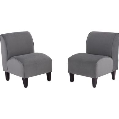 Set 2 poltronas 55x50x75 cm gris