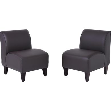 Set 2 poltronas 55x50x75 cm negro