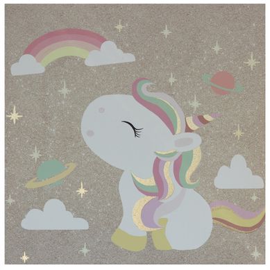 Canvas Unicornio rosado 30x30 cm