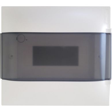 Tablero elctrico embutido con puerta transparente 8 mdulos