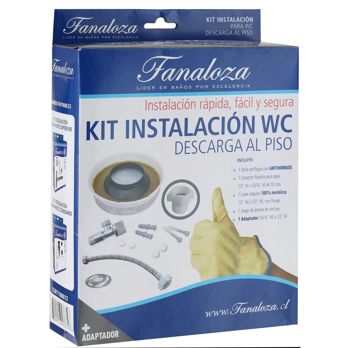 FANALOZA - Kit de instalación WC con adaptador