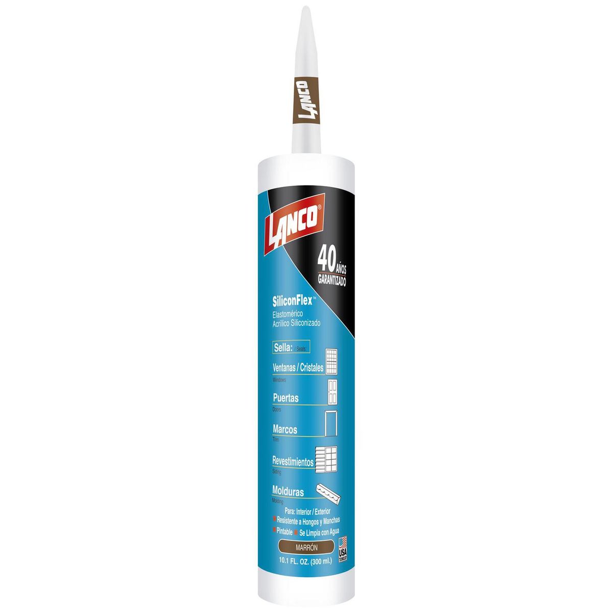 LANCO - Sellador Multiuso Siliconflex Café 300 ml