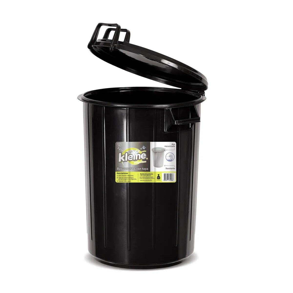 KLEINE WOLKE - Basurero Tapa Click 51 Litros Plástico Surtido