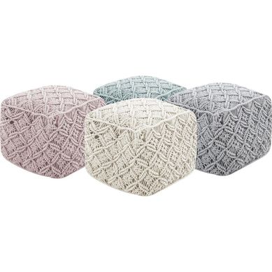 Pouf 75x75x40 cm rosado