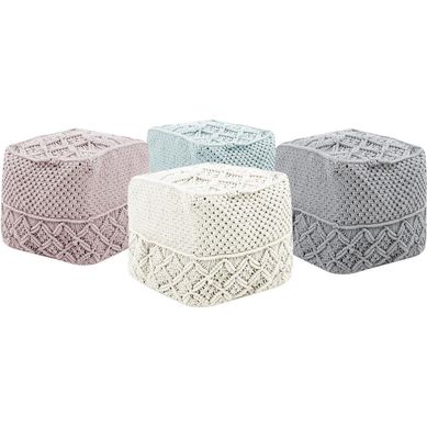 Pouf 80x80x45 cm gris