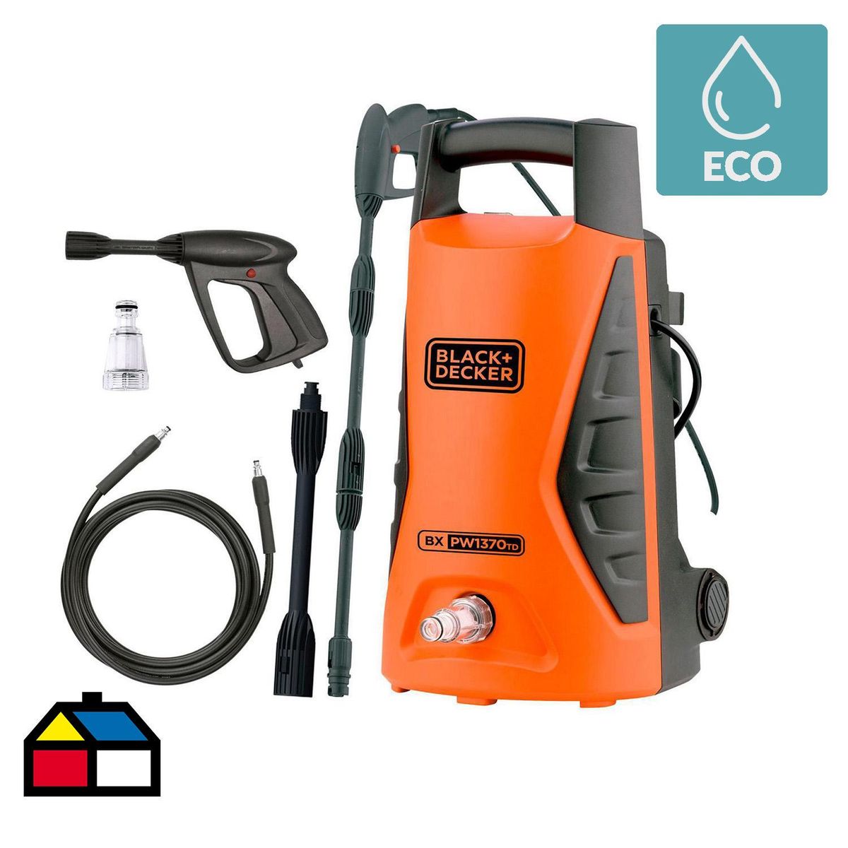 BLACK+DECKER - Hidrolavadora Eléctrica 1400 W 110 Bar PW1450TD-B2C