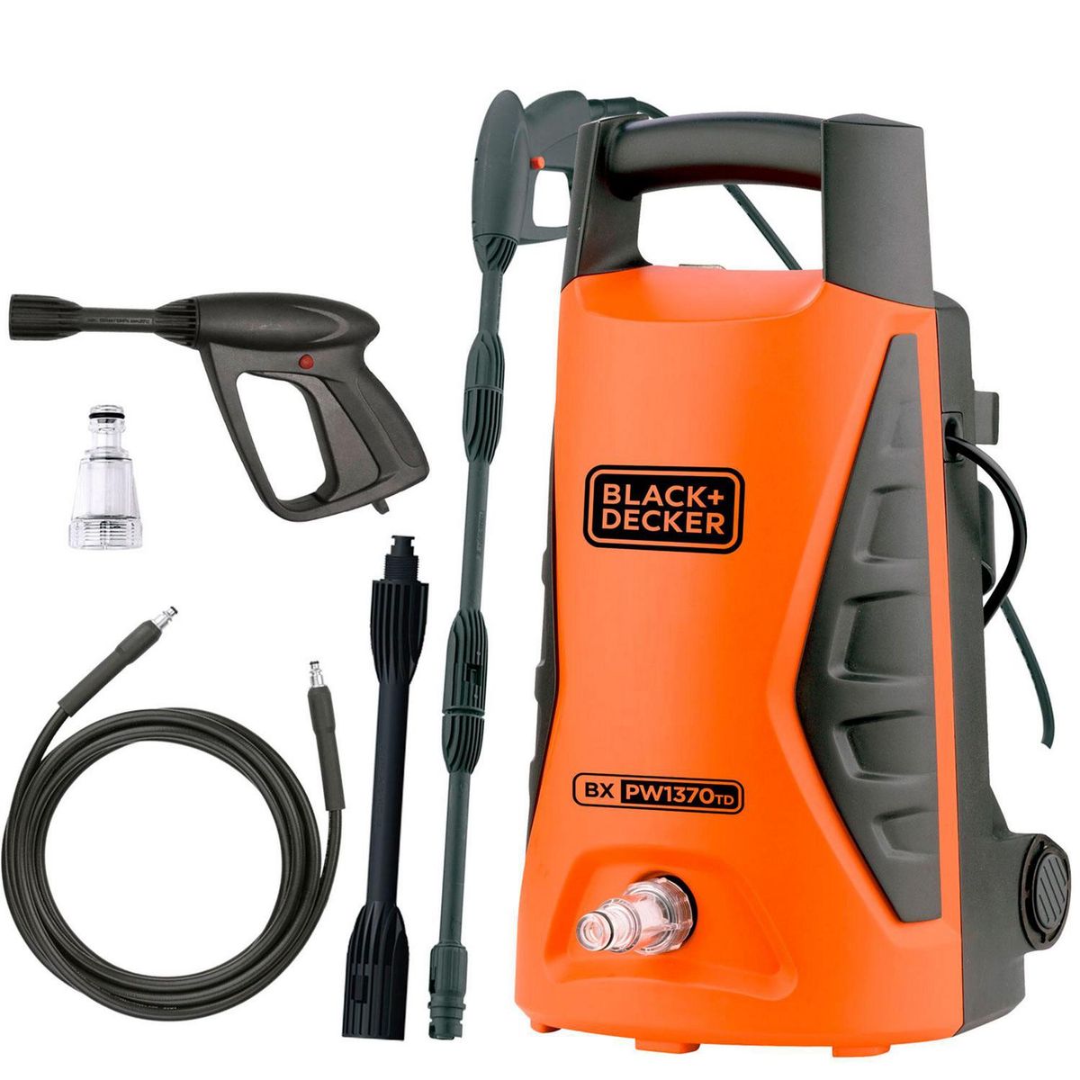 BLACK+DECKER - Hidrolavadora Eléctrica 1400 W 110 Bar PW1450TD-B2C