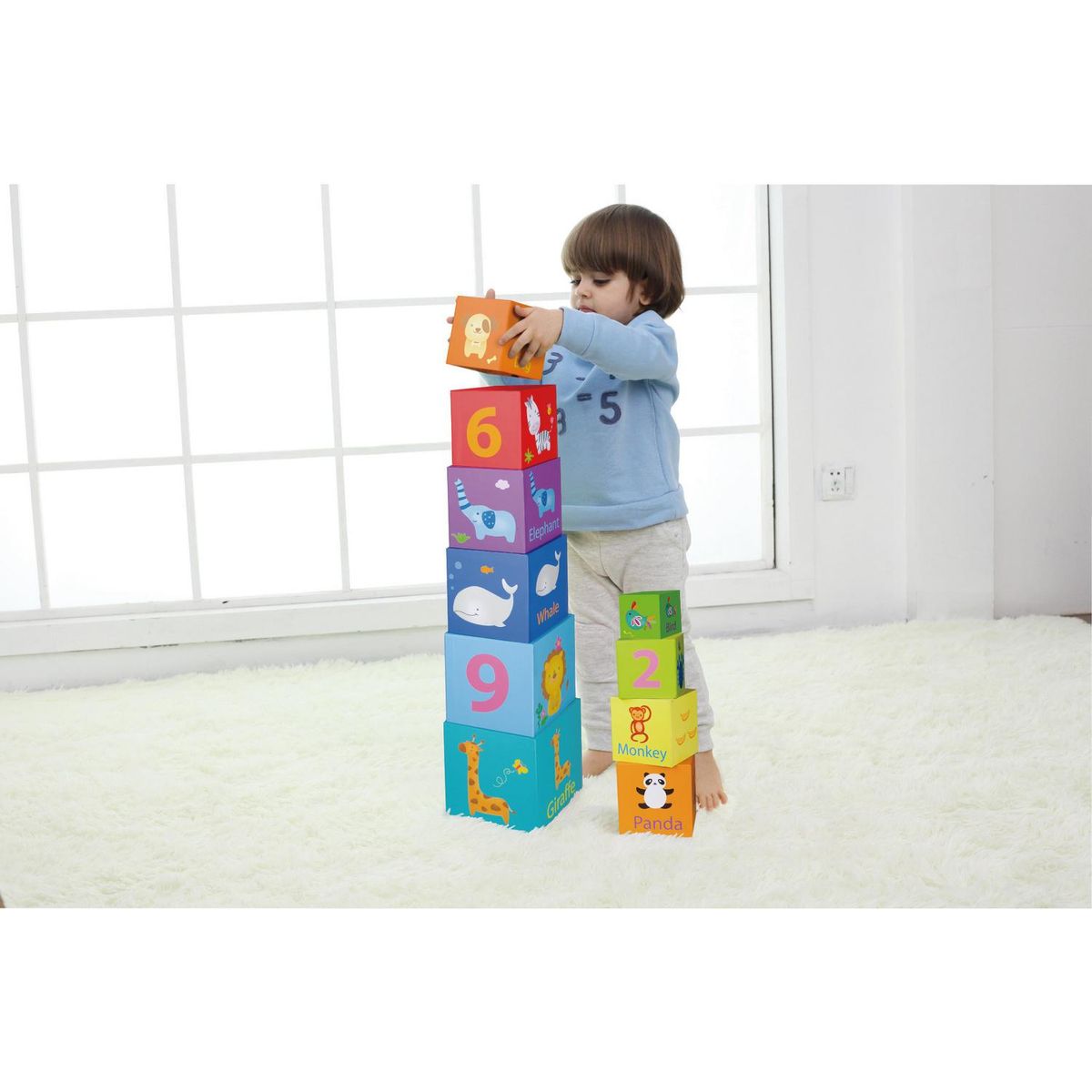 KIDSCOOL - Torre De Cubos De Madera