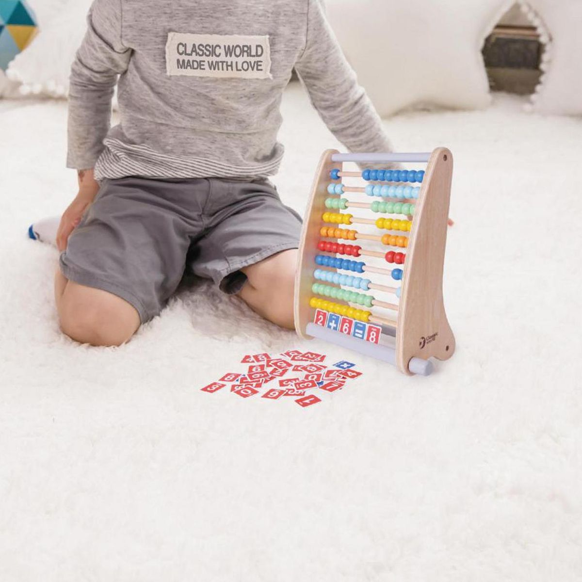 KIDSCOOL - Abaco Numérico 23x28x12 cm Café Desde 3 años