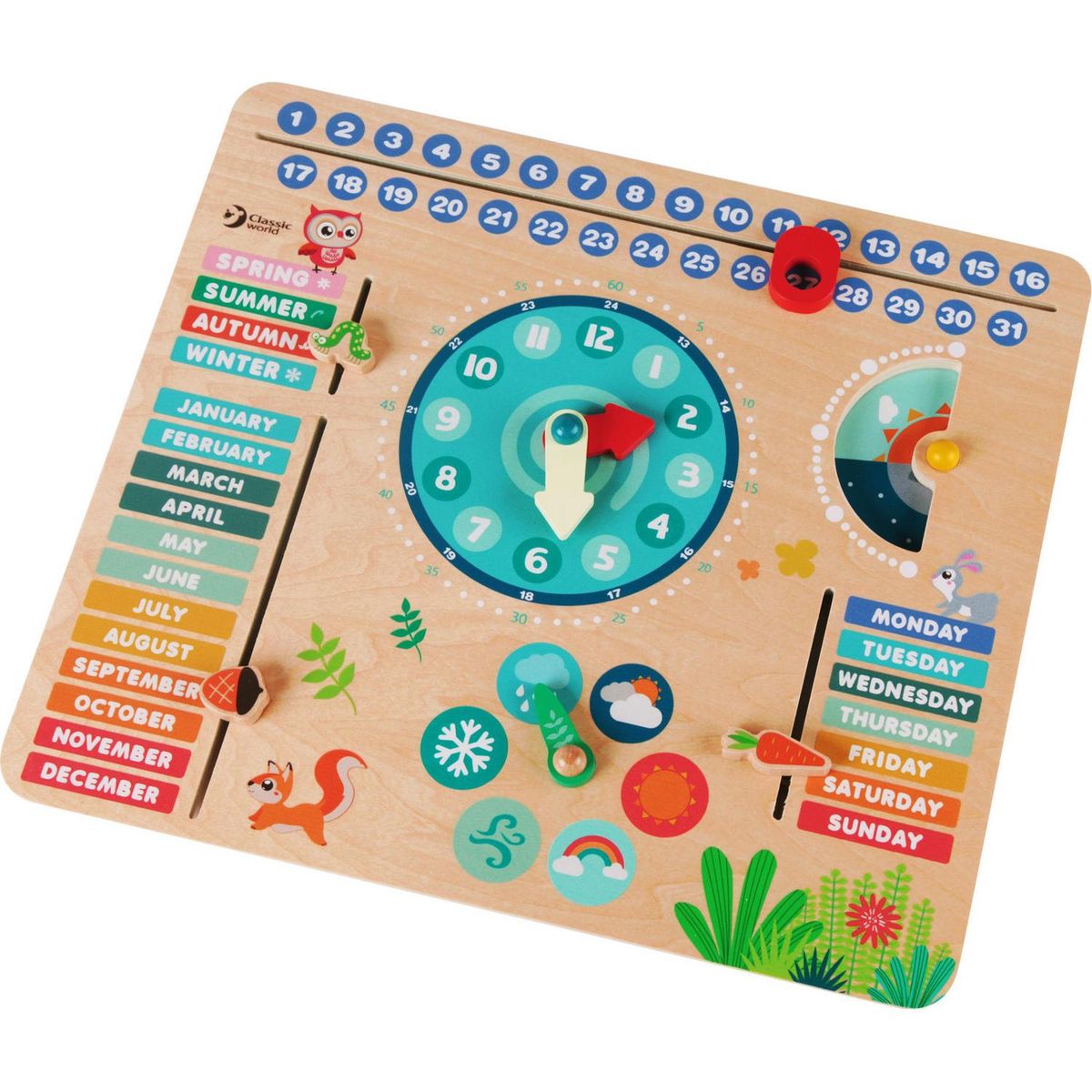 Calendario Entretenido 38x33x5 cm Madera Desde 3 años, marca KIDSCOOL - Foto 2