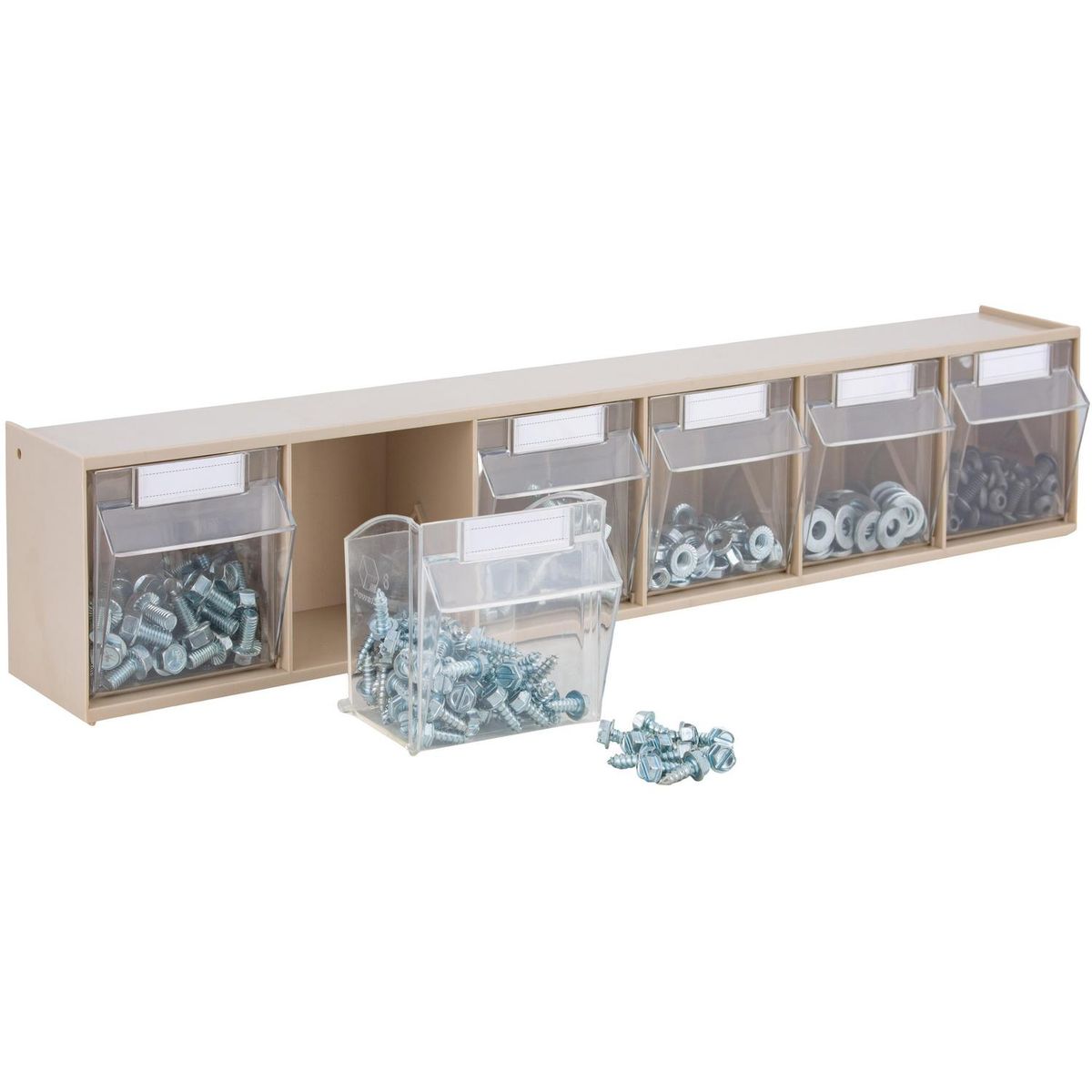AUTORODEC - Organizador de 6 cajas transparentes 60x9,1x11,3cm
