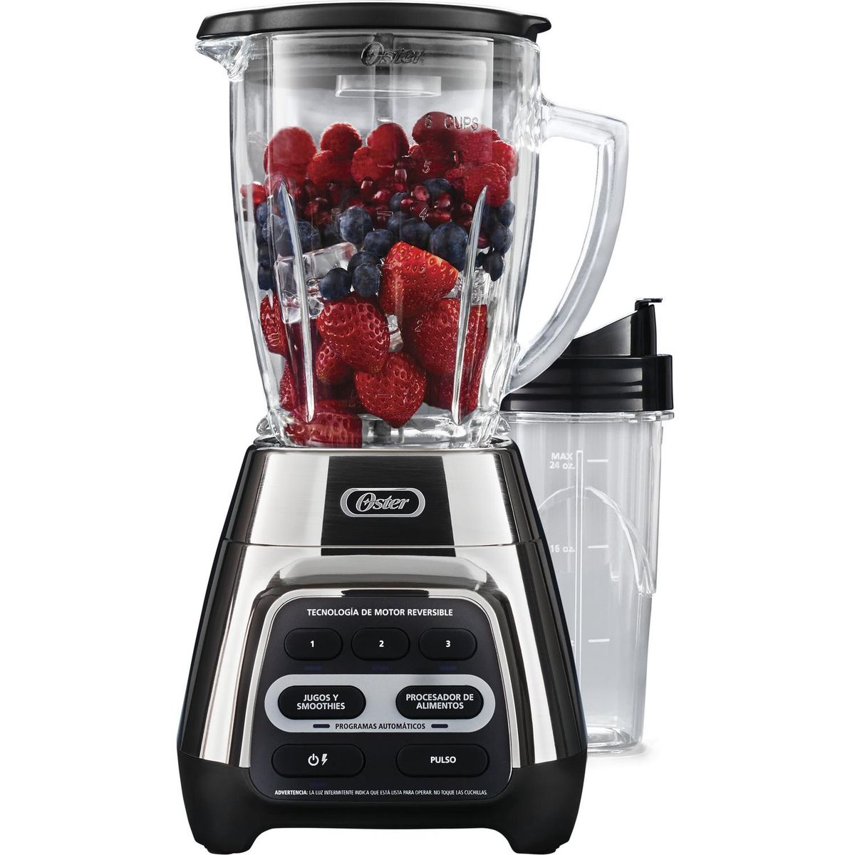 OSTER - Licuadora con Motor Reversible 1.5 Litros Gris BLSTPYG1211NBG