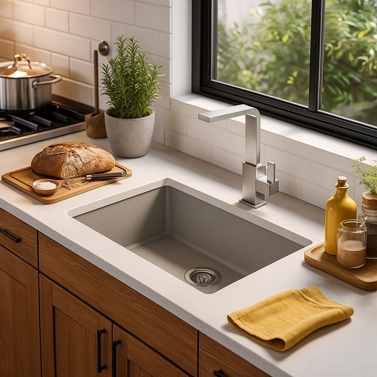 TEKA - Lavaplatos Bajo Cubierta 1 Cubeta(s) 76x20x44 cm Granito