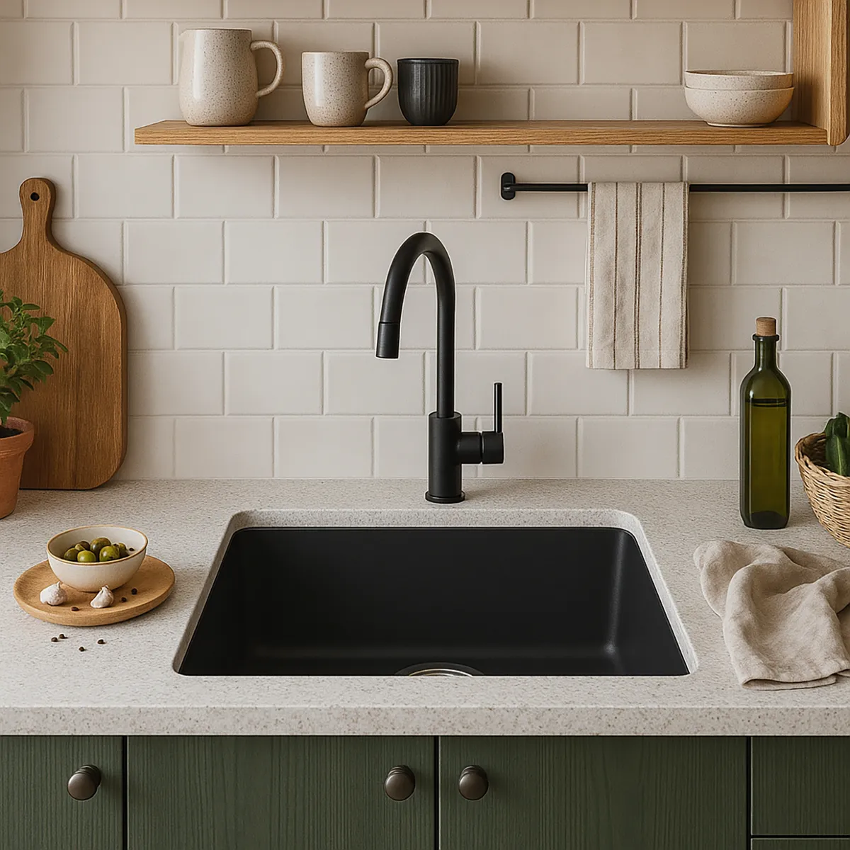 TEKA - Lavaplatos Bajo Cubierta 1 Cubeta(s) 44x20x44 cm Granito