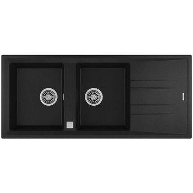 Lavaplatos 116 x 51 x 20, Empotrado, Granito Negro