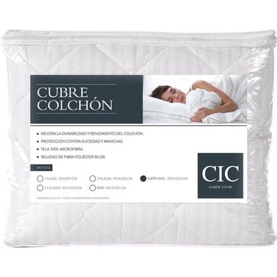 Cubre colchn superking 200x200 cm blanco