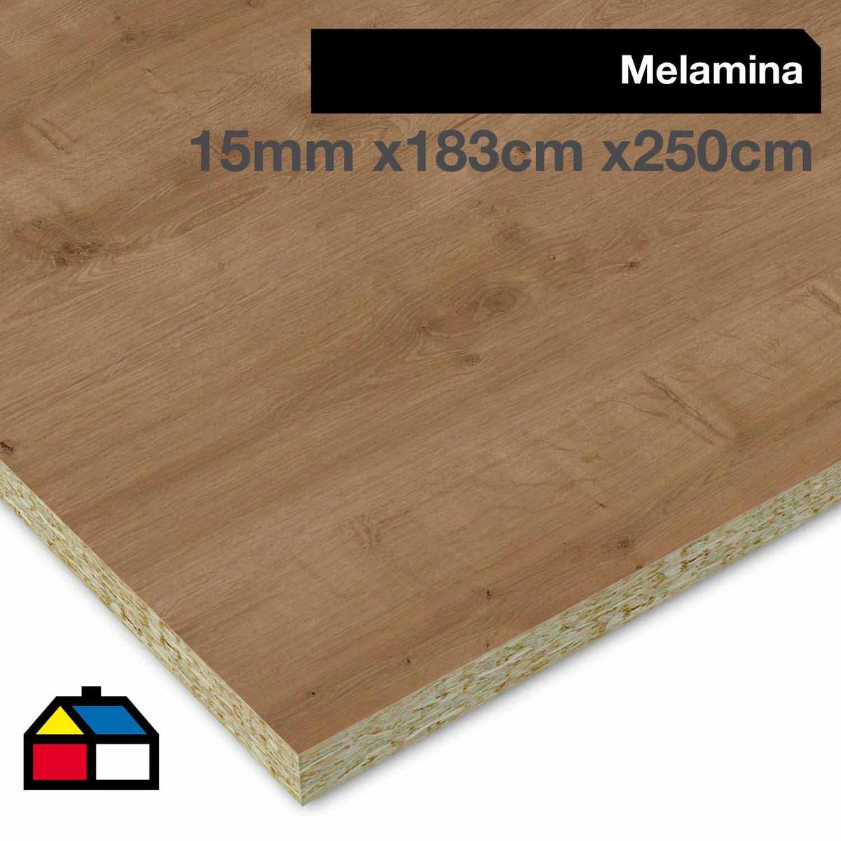 VESTO - Melamina roble rus 15 mm dim 183x250 cm ve