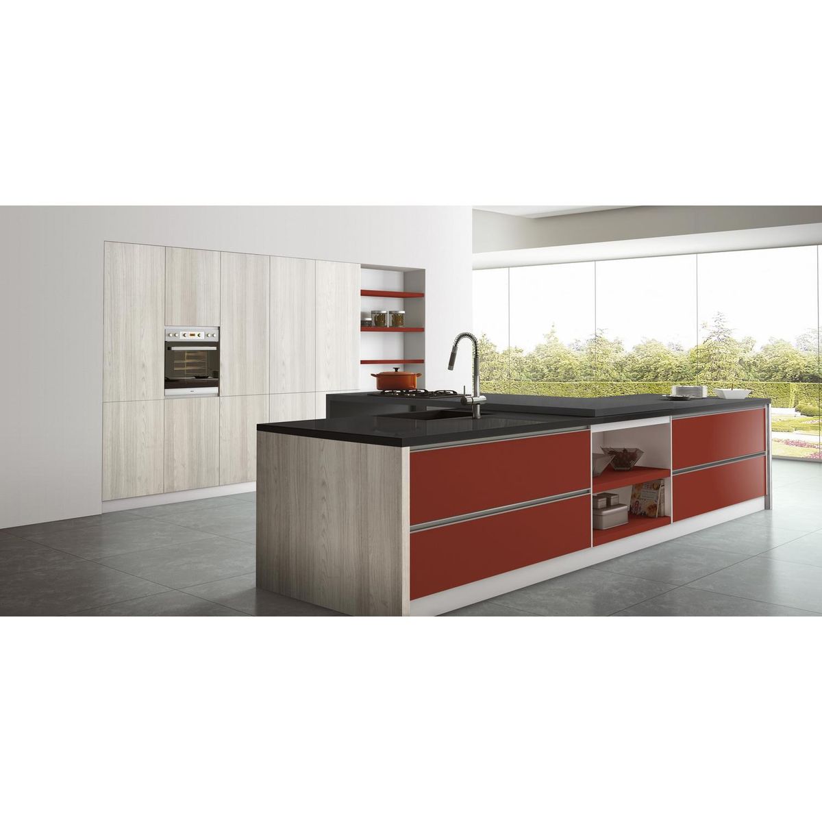 VESTO - Melamina rojo 15 mm dim 183x250 cm ve