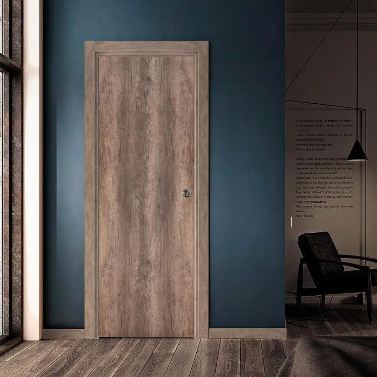 WINTEC - Puerta Lisa MDF Mel Tekstura