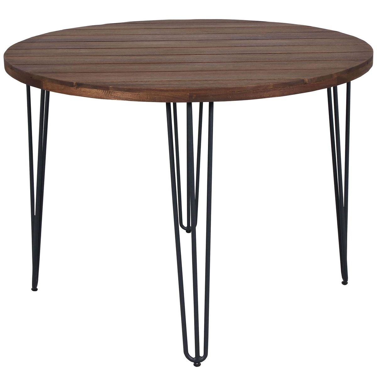 Mesa redonda 105 cm Negro/ Natural, marca JUST HOME COLLECTION - Foto 2