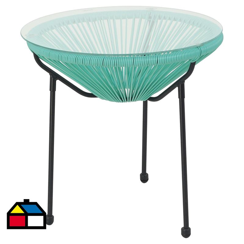 JUST HOME COLLECTION - Redonda Metal 50x50x50 cm Aqua