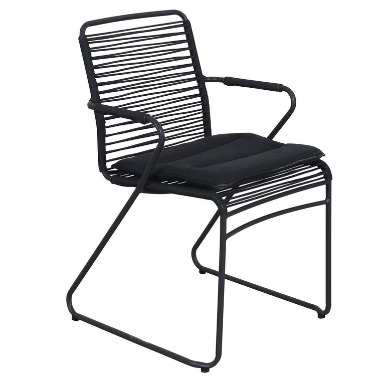 Silla para Terraza Olimpia Negra 86x57x59 cm