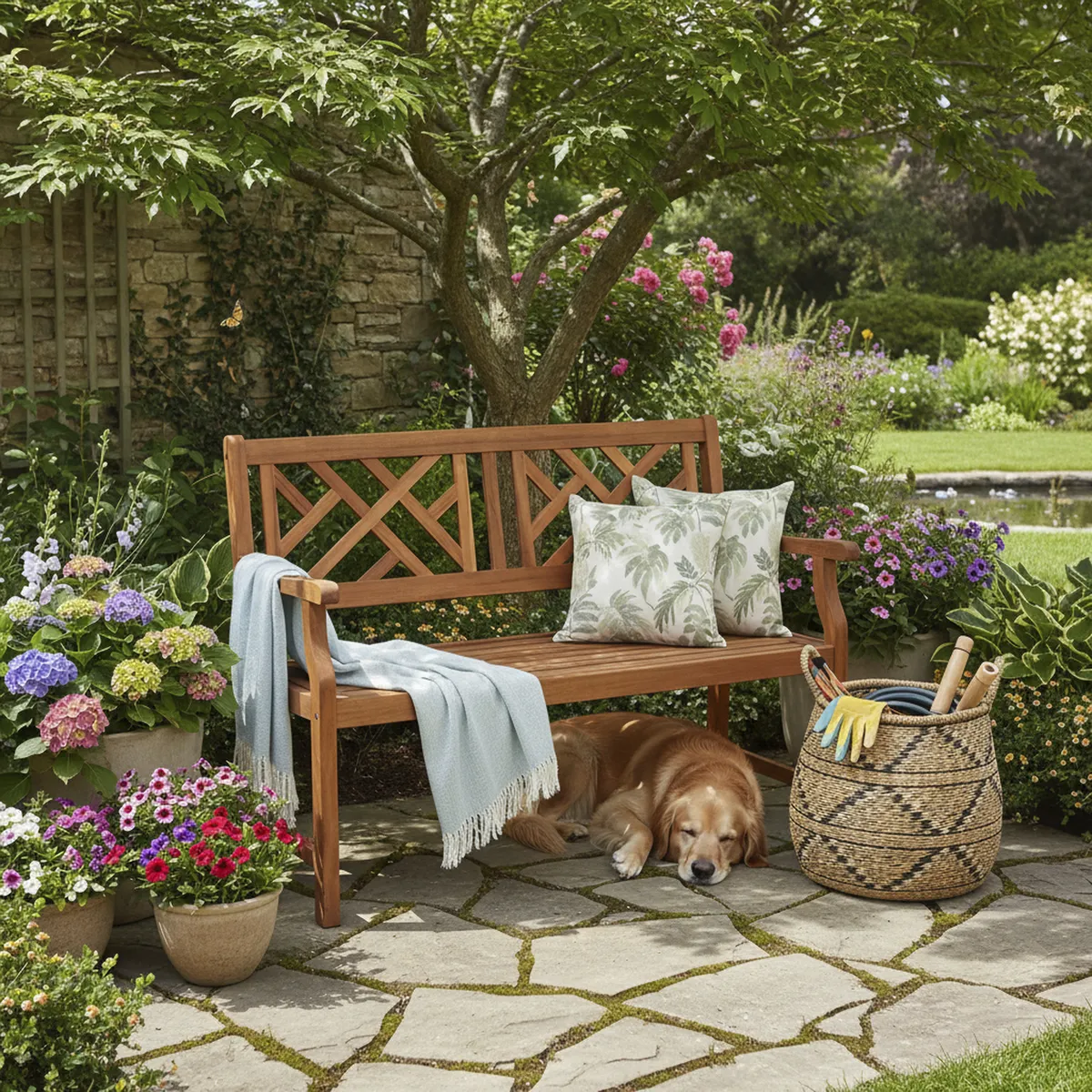 JUST HOME COLLECTION - Banco de terraza Natural