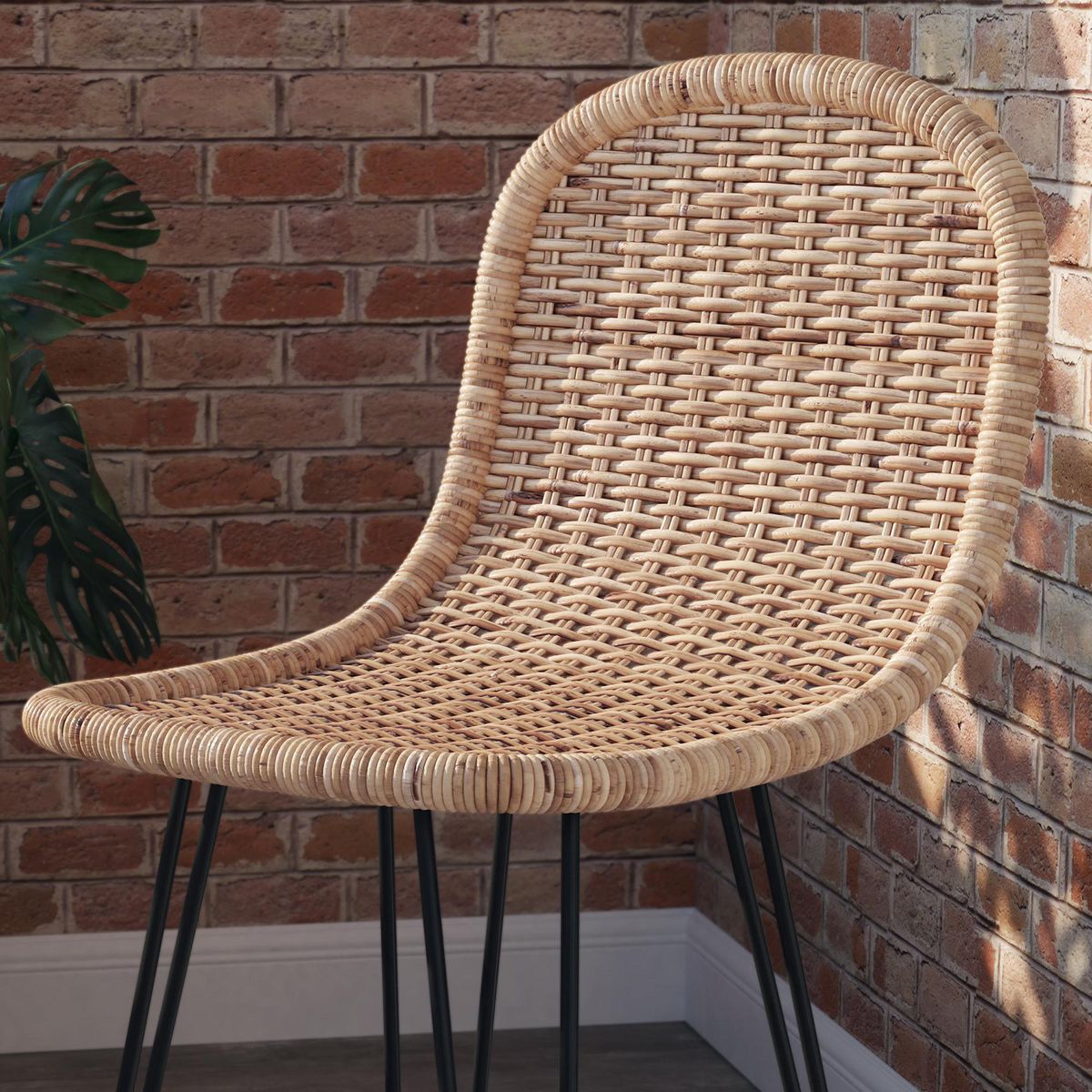 JUST HOME COLLECTION - Silla de terraza Negro/natural