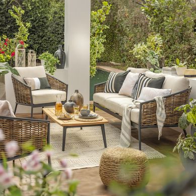 Juego de Living de Terraza Cordova 5 Personas Caf