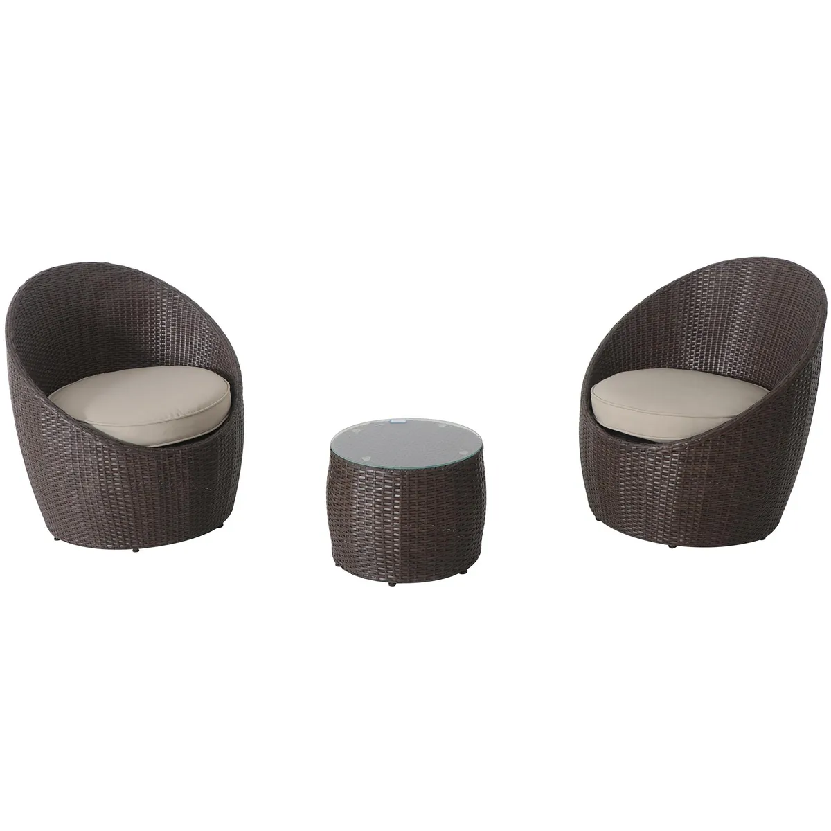 JUST HOME COLLECTION - Juego de Balcón de Terraza Sorrento 2 Personas ratan