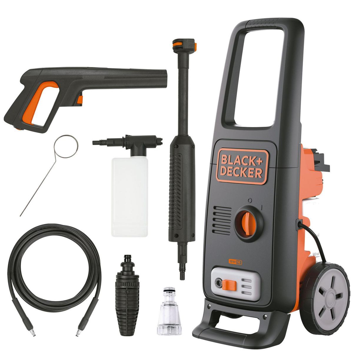 BLACK+DECKER - Hidrolavadora Eléctrica 1600 W 125 Bar BW16-B2C