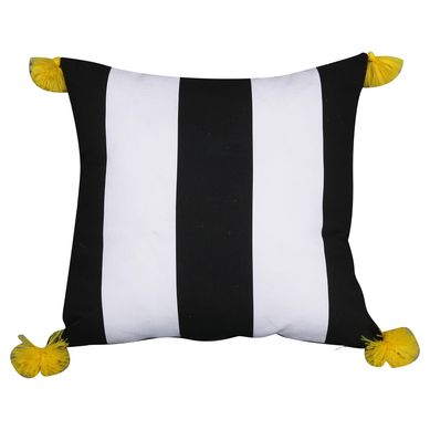Cojn terraza 45x45 cm b/n/amarill