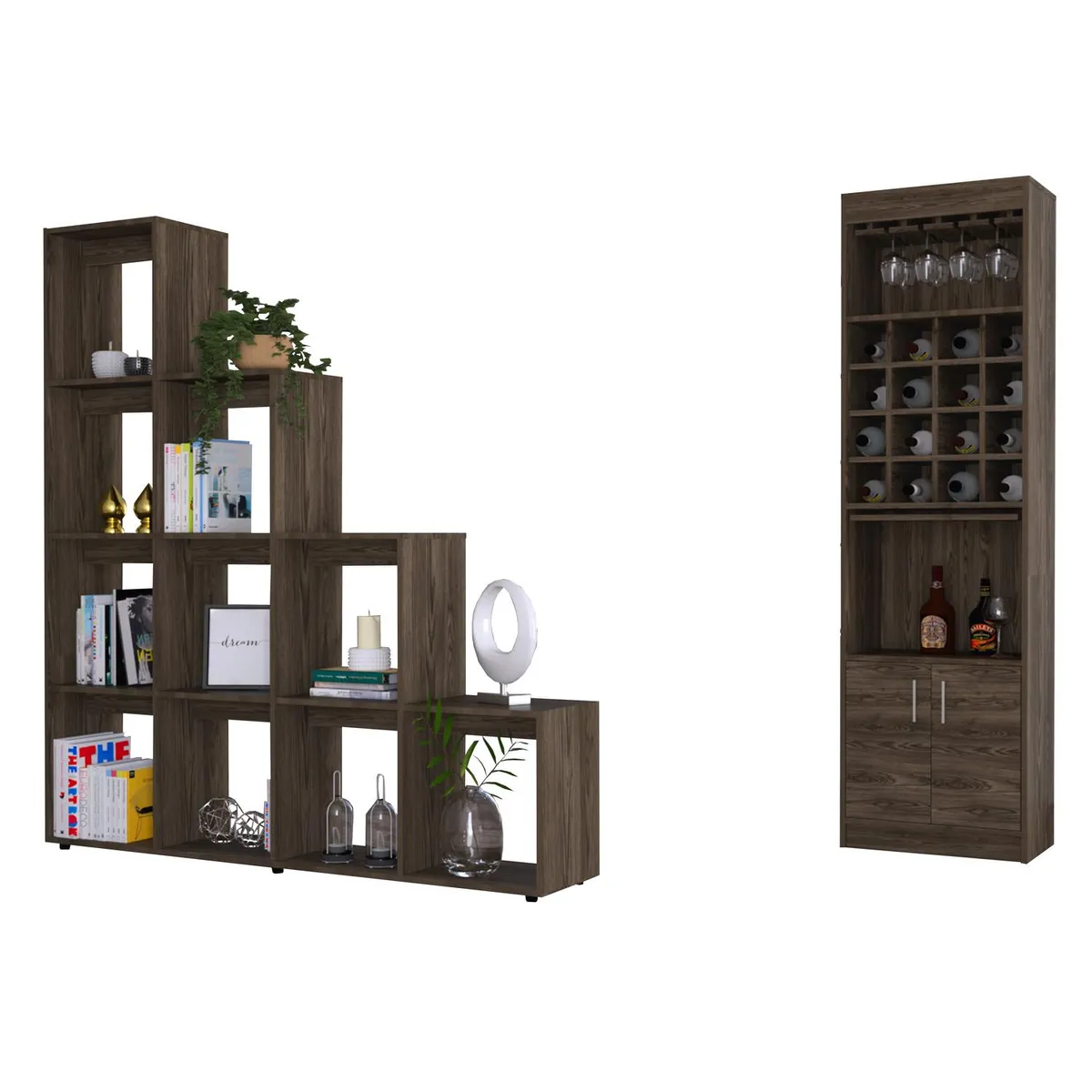 TUHOME - Bar + biblioteca escalera coñac