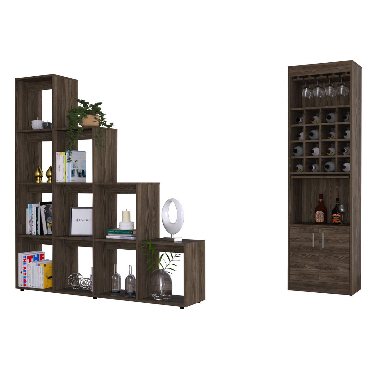 TUHOME - Bar + biblioteca escalera coñac