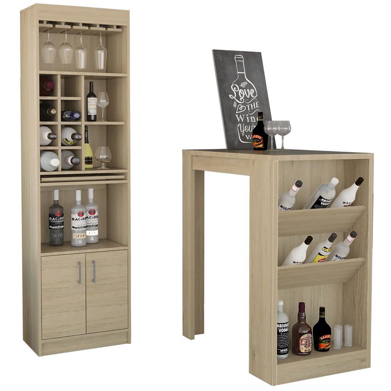 TUHOME - Bar + mesa bar rovere