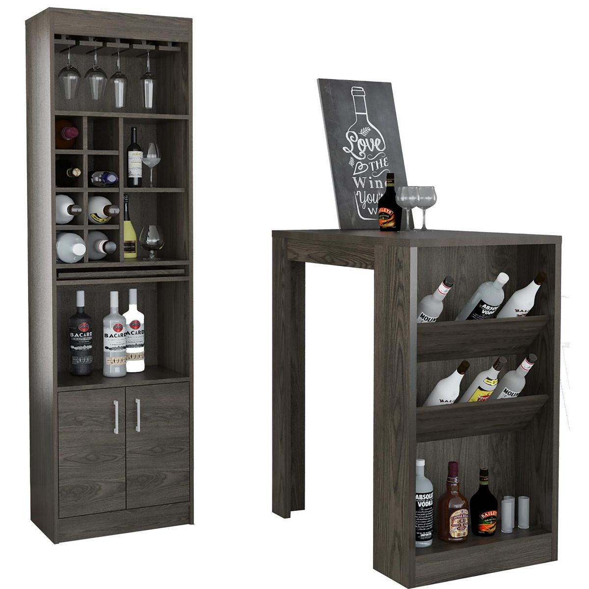 TUHOME - Bar + mesa bar coñac