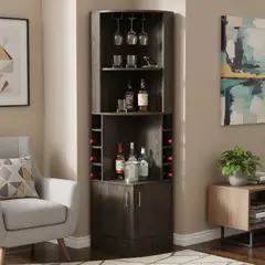 TUHOME - Bar Esquinero Kava 46.9x180.6x46.9 cm Coñac