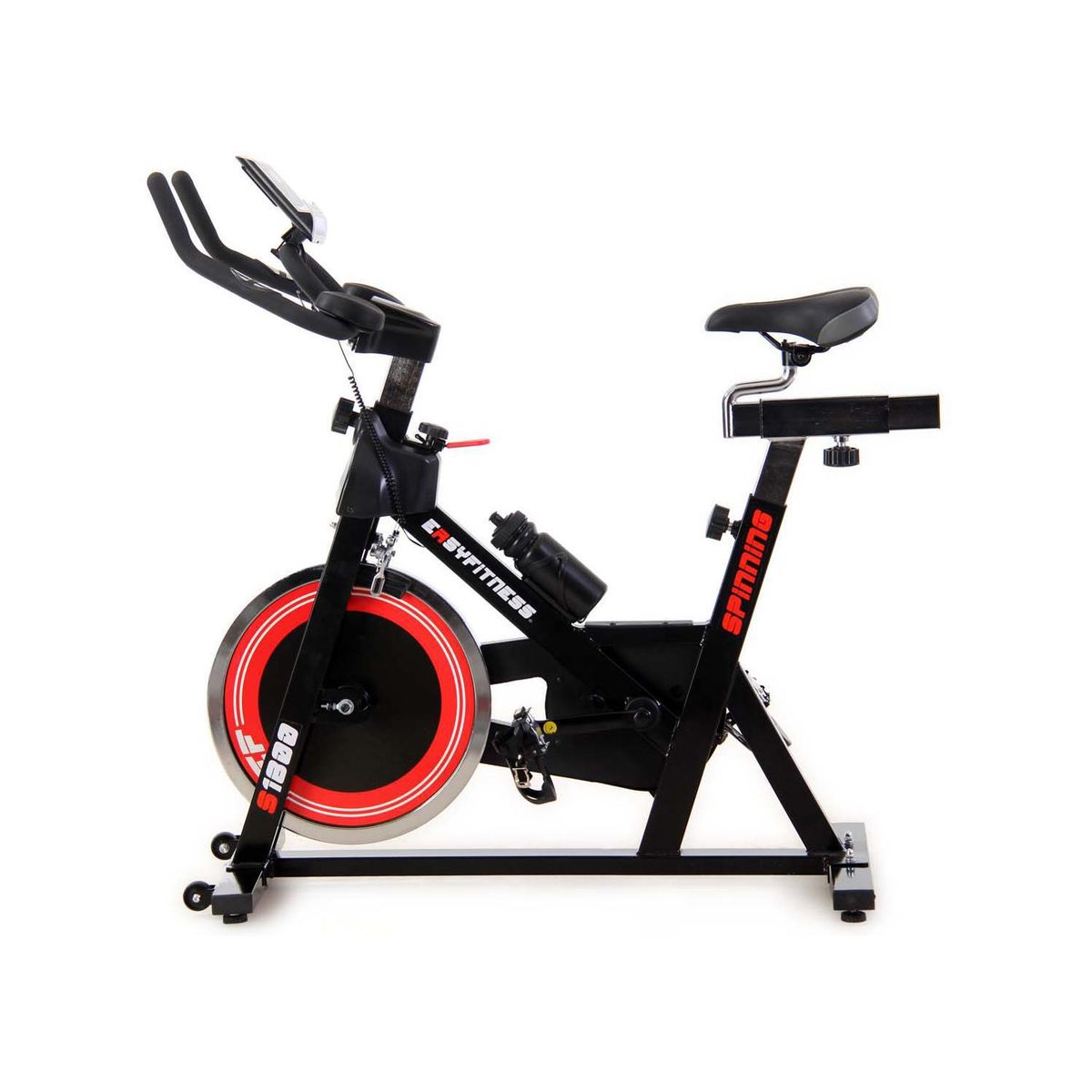 EASY FITNESS - Bicicleta Spinning 18 kg S1800 Negro
