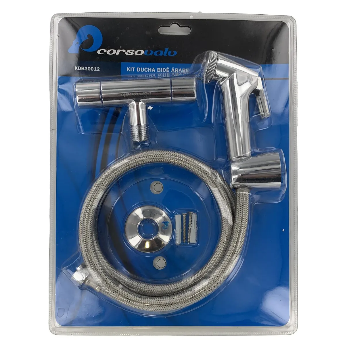 CORSOVALV - Kit flexible ducha árabe con llave doble